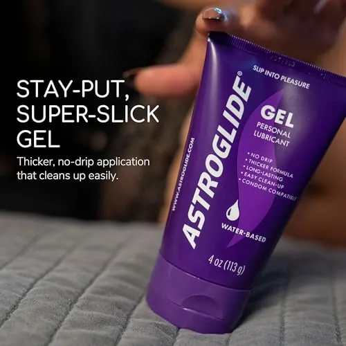Astroglide Water-Based Gel Lube, 4 oz view 2
