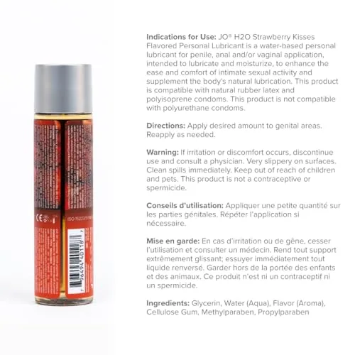 JO H2O Strawberry Kisses Flavored, 4 oz view 2