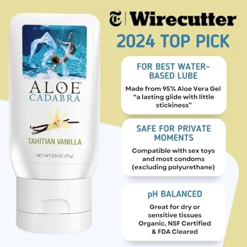 Aloe Cadabra Tahitian Vanilla Aloe Lube, 2.5 oz view 2