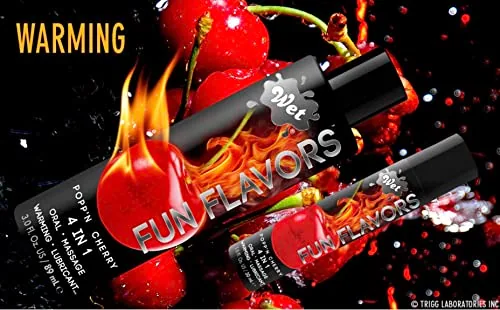 Wet Popp'n Cherry 4-in-1 Warming Flavored Lube, 3 oz view 4