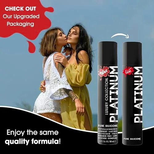 Wet Platinum Silicone Lube, 1 oz view 6