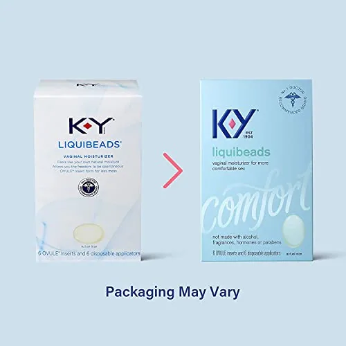 K-Y Liquibeads Silicone Moisturizer, 6 Inserts (4-pack) view 2