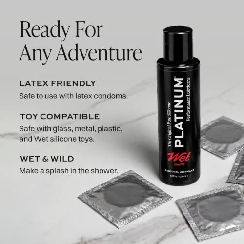 Wet Platinum Silicone Lube, 3 x 3 fl oz view 4