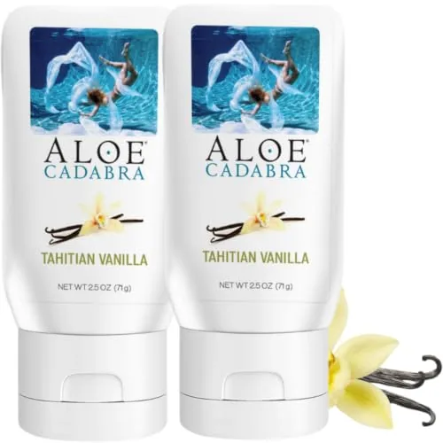 Aloe Cadabra Tahitian Vanilla Aloe Lube, 2.5 oz (2-pack)