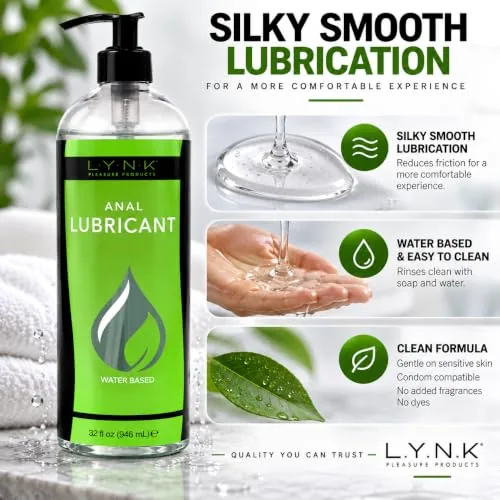 LYNK Water-Based Anal Lube, 32 oz view 3