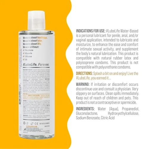 LubeLife Water Based Lube, 12 fl oz view 2