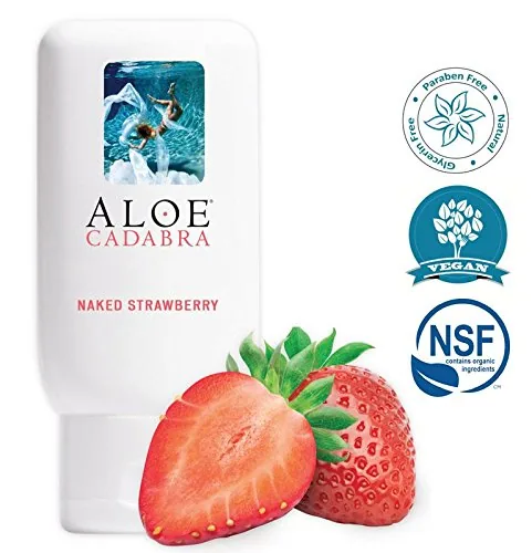 Aloe Cadabra Naked Strawberry Aloe Lube, 2.5 oz (2-pack) view 5