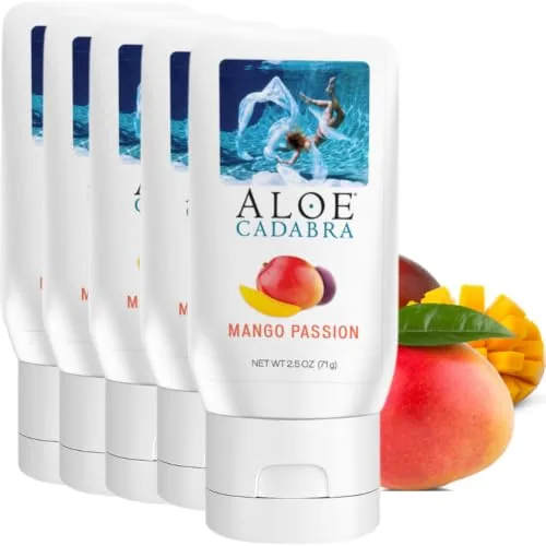 Aloe Cadabra Mango Passion Aloe Lube, 2.5 oz (5-pack)