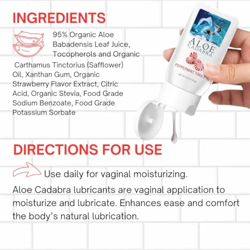 Aloe Cadabra Peppermint Tingle Aloe Lube, 2.5 oz view 2