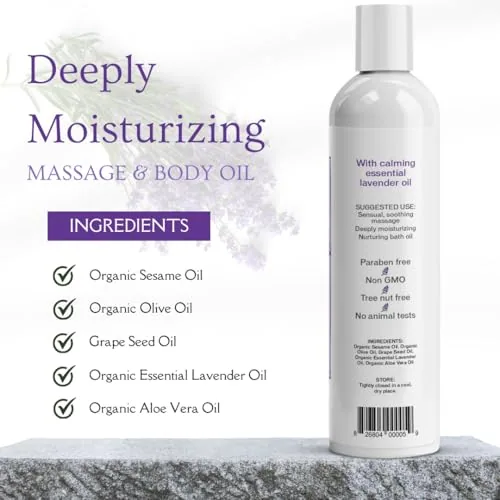 Aloe Cadabra Lavender Massage Oil & Lube Set view 4