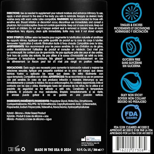 Wet Cool Tingle Water-Based Lube, 9 fl oz view 6