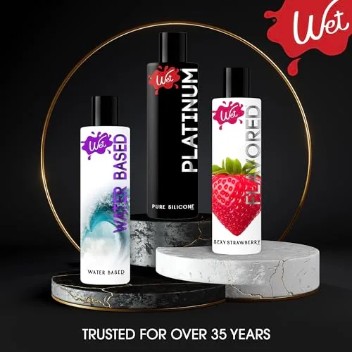 Wet Platinum Silicone Lube Sampler, 3-Piece view 6