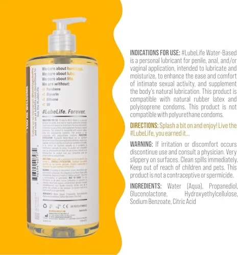 LubeLife Water Based Lube, 32 fl oz view 2