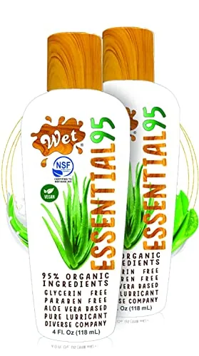 Wet Essential95 Aloe Lube and Moisturizer, 2 x 4 fl oz
