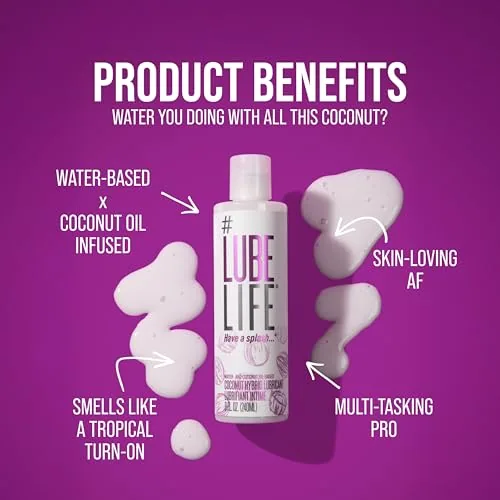 LubeLife Coconut Hybrid Lube, 8 oz view 6