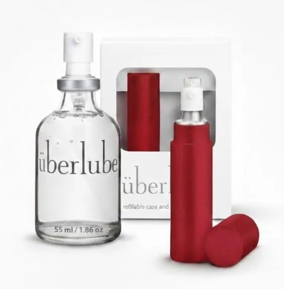 Uberlube Home and Travel Bundle, Red Travel Kit