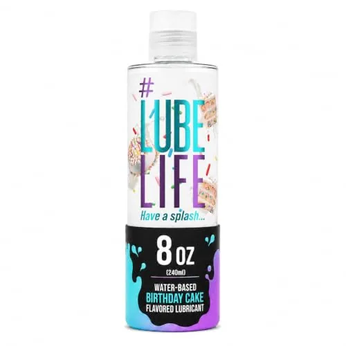 LubeLife Birthday Cake Flavored Lube, 8 fl oz
