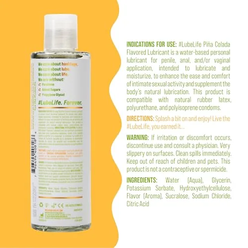 LubeLife Pina Colada Flavored Lube, 8 fl oz view 2