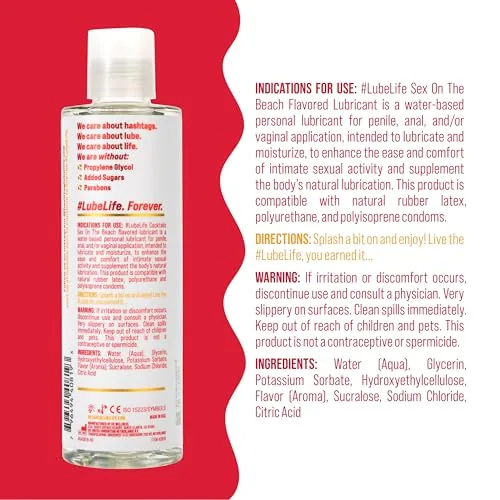 LubeLife Fun On The Beach Flavored Lube, 8 fl oz view 2