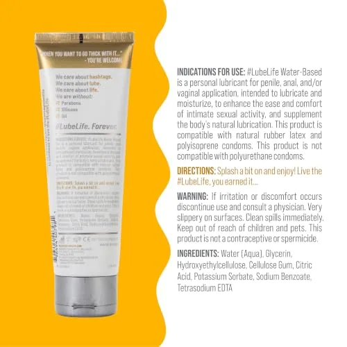 LubeLife Water Based Gel Lube, 4 fl oz view 2
