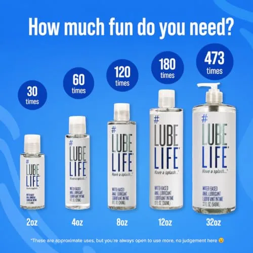 LubeLife Water Based Anal Lube, 8 fl oz view 6