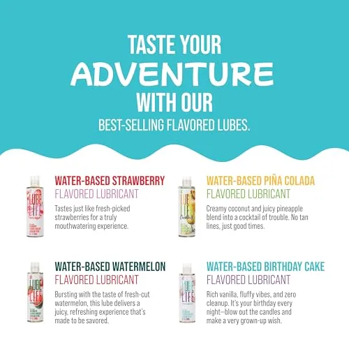 LubeLife Flavored Lube Variety Pack, 8 x 0.3 fl oz view 5