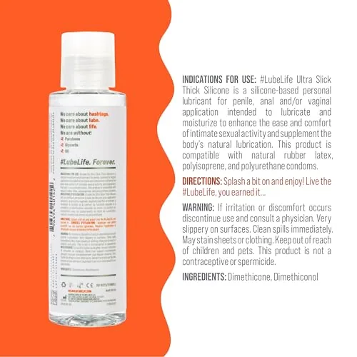 LubeLife Ultra Slick Thick Silicone Lube, 4 fl oz view 2