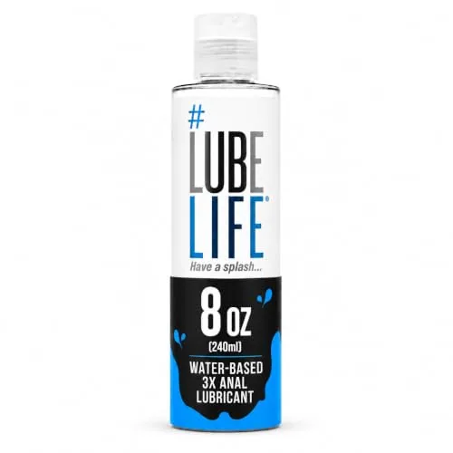 LubeLife 3X Water Based Anal Lube, 8 oz