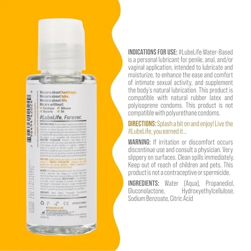 LubeLife Water Based Lube, 2 fl oz view 2