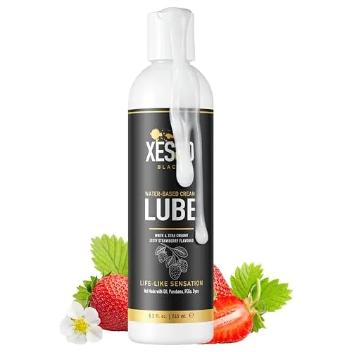 XESSO Creamy Water-Based Lube, Strawberry, 8.3 oz