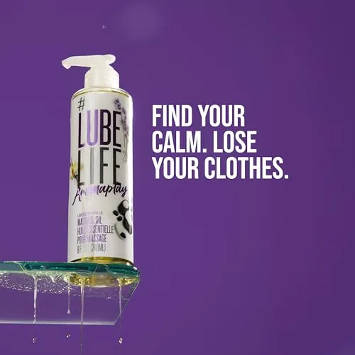 LubeLife Aromaplay Lavender Vanilla Massage Oil, 8 fl oz view 6
