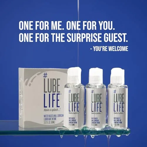 LubeLife Water Based Anal Lube, 3 x 2 fl oz view 6