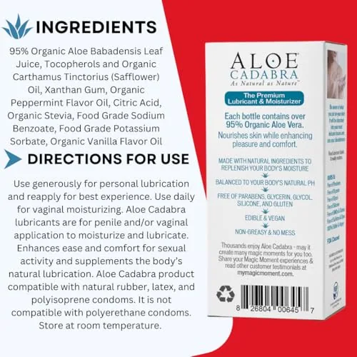 Aloe Cadabra Mango & Peppermint Lube Bundle, 2 x 2.5 oz view 4