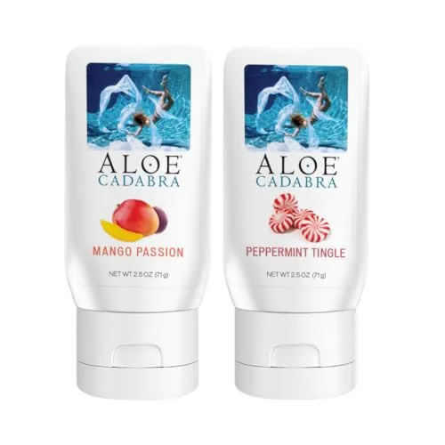 Aloe Cadabra Mango & Peppermint Lube Bundle, 2 x 2.5 oz