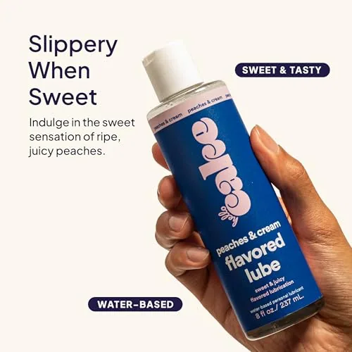 Hello Cake Peaches & Cream Flavored Lube, 8 oz view 5