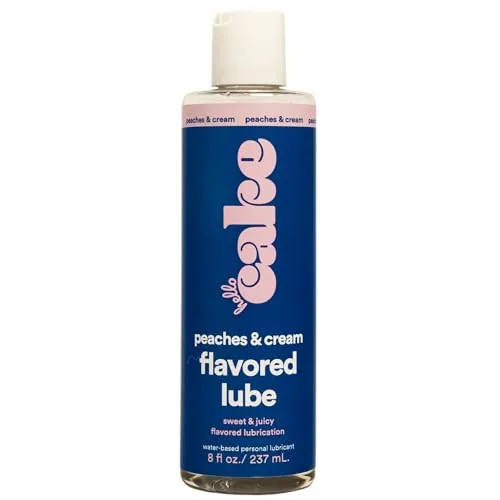 Hello Cake Peaches & Cream Flavored Lube, 8 oz