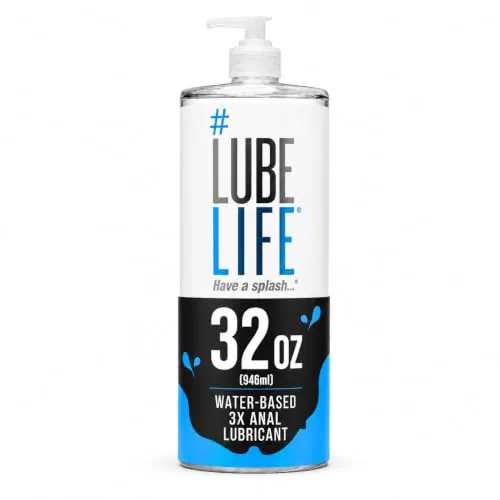 LubeLife 3X Water Based Anal Lube, 32 fl oz