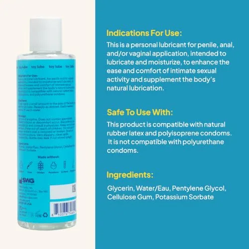 Hello Cake Toy Lube Water-Based, 8 oz view 2